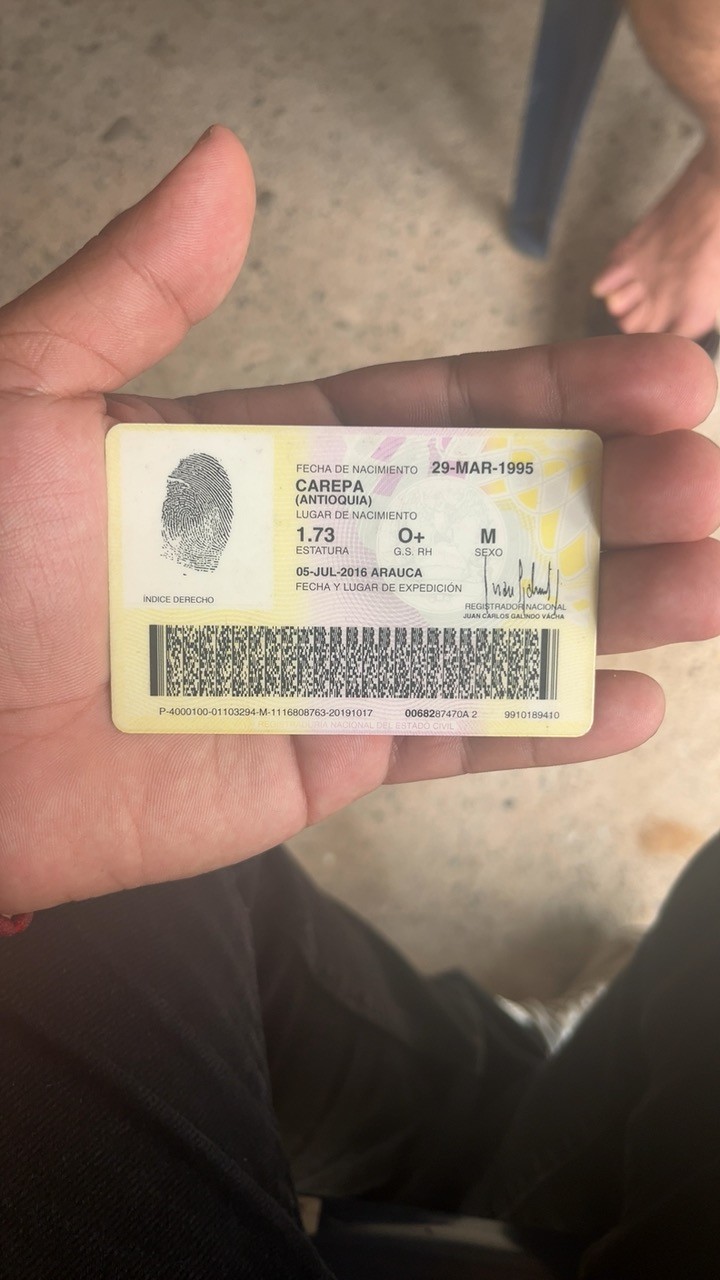 Documento — reverso